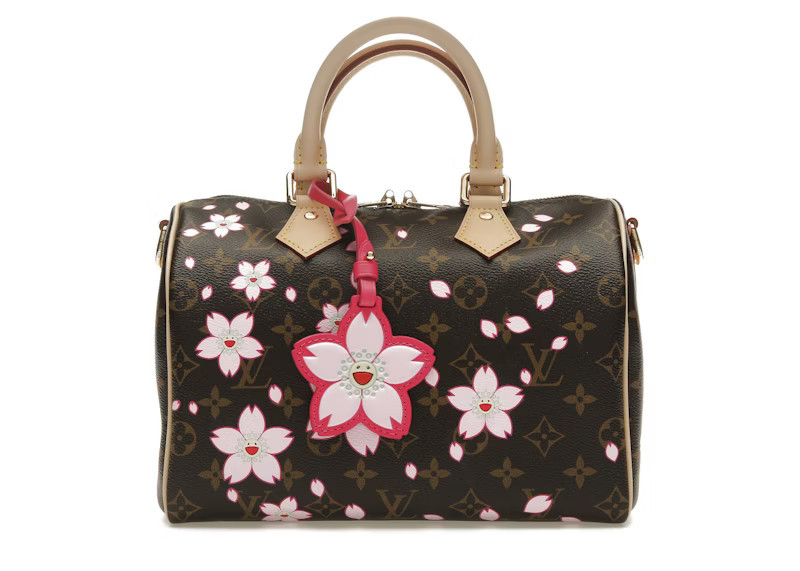 Women's Louis Vuitton x Takashi Murakami Cherry Blossom Speedy Bandouliere 25 in Sakura Brown | StockX