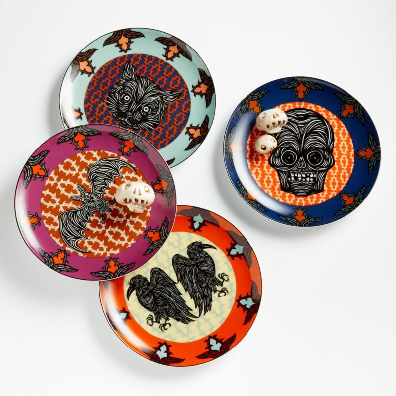 PATCH NYC Small Halloween Plates, Set of 4 + Reviews | Crate and Barrel | Crate & Barrel