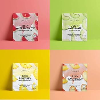 Avatara Facial Sheet Mask Variety Pack, Hydrate, Exfoliate, Brighten, Shrink Pores & Soothe Skin ... | Amazon (US)