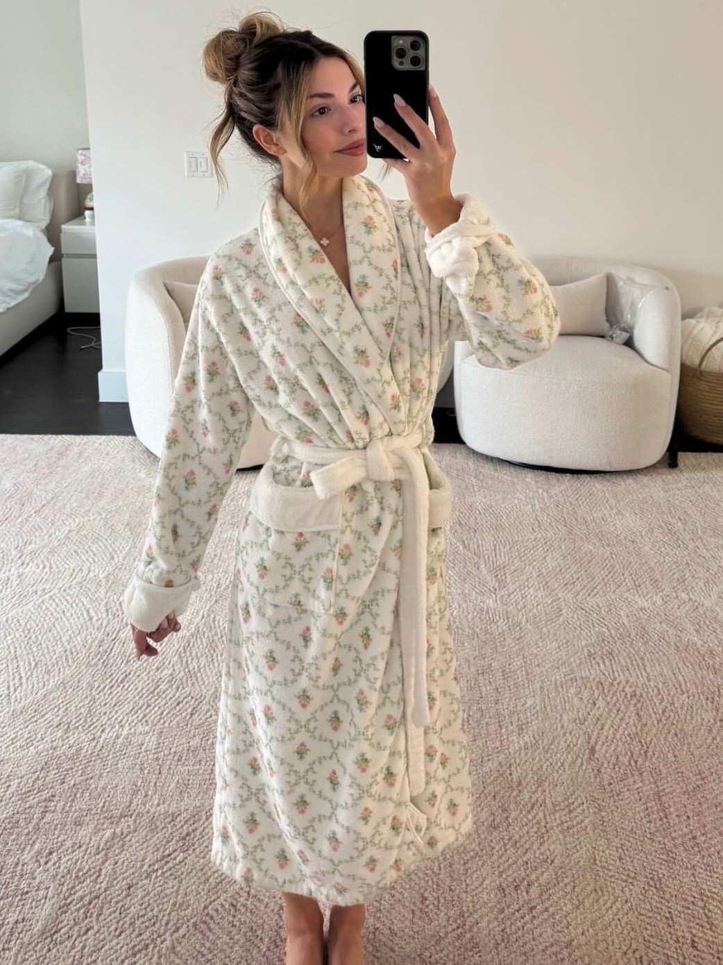 my hill house hotel robe is on sale for 25% off with code EVERYTHING25 🤍💐 such a cute gift idea! I wear size S/M 

 #LTKStyleTip