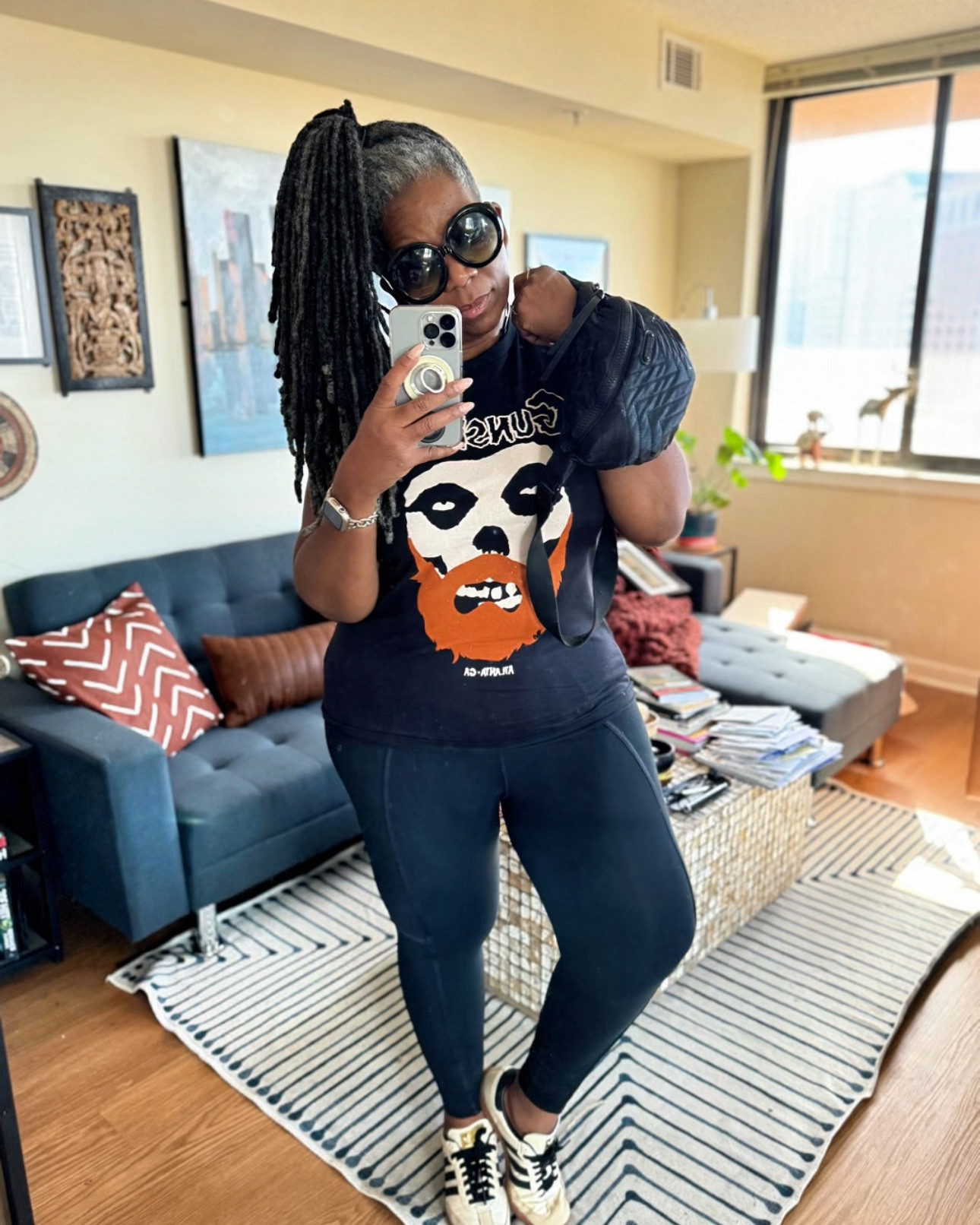 Cool graphic t-shirts that I pick up while traveling make way better souvenirs than salt & pepper shakers. This one’s from Gunshow (a restaurant in Atlanta with amazing food). To bike around my neighborhood I paired with leggings & kicks; but I will totally pair this for work with cigarette pants & a fitted blazer 😉 

#LTKFindsUnder50 #LTKActive #LTKSaleAlert