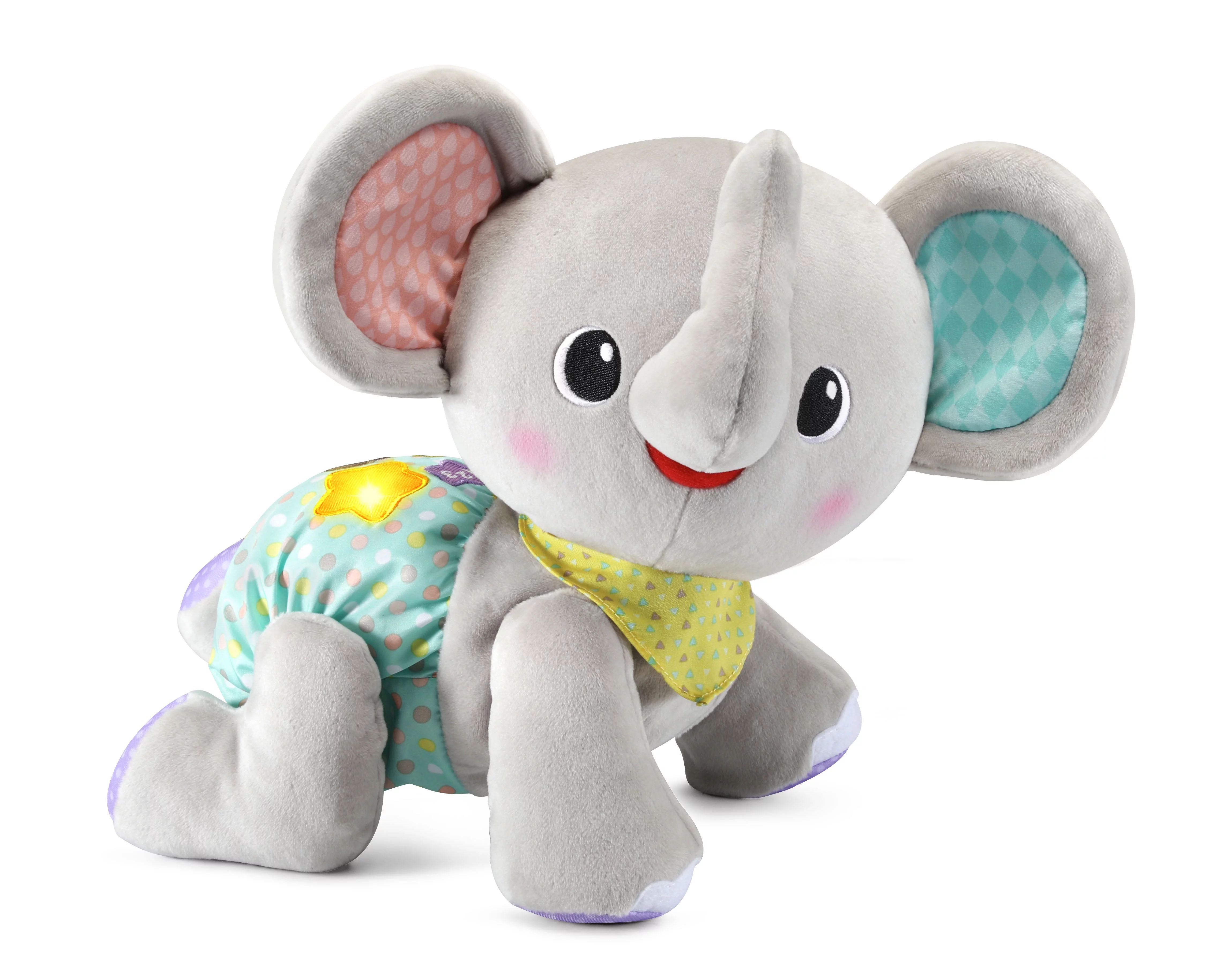 VTech Explore and Crawl Elephant Plush Baby and Toddler Toy, Gray | Walmart (US)