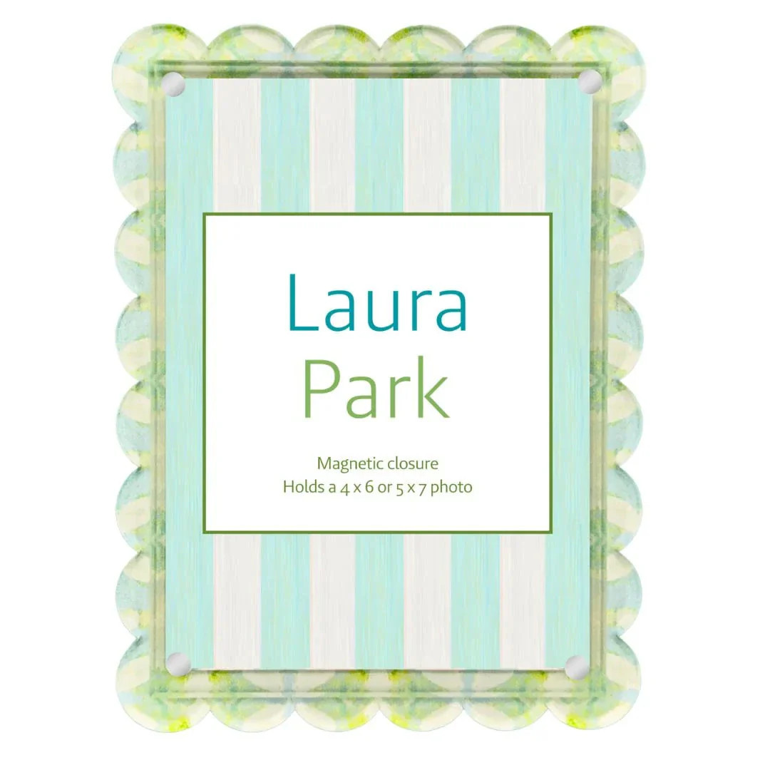 Scalloped Acrylic Picture Frame - Elephant Falls | The Horseshoe Crab