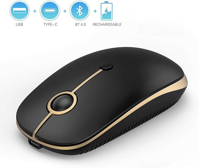 Rechargeable 2.4GHz Wireless Bluetooth Mouse, Jelly Comb Slim Noiseless Optical Wireless Mouse wi... | Amazon (US)