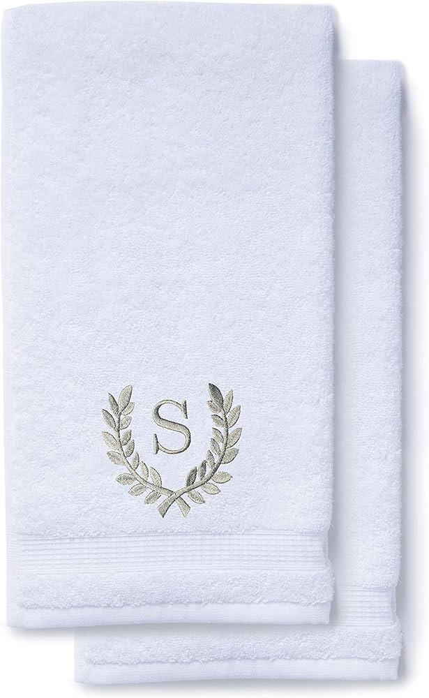 Decorative and Monogrammed Hand Towels for Bathroom Kitchen Makeup | Personalized Gift for Weddin... | Amazon (US)
