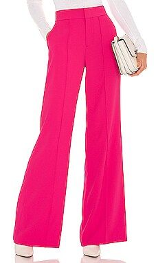 Alice + Olivia Dylan Wide Leg Pant in Wild Pink from Revolve.com | Revolve Clothing (Global)