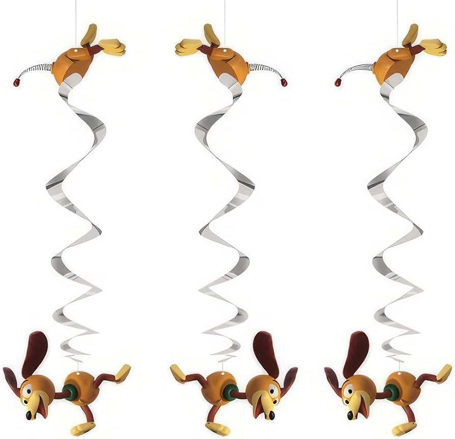 Toy Story Slinky Dog Hanging Swirl Decorations - 26", Silver, 3 Pcs | Amazon (US)