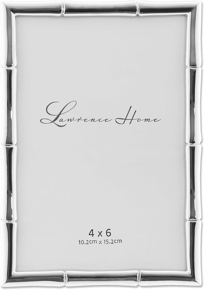 Lawrence 710146 Silver Metal Bamboo 4x6 Picture Frame | Amazon (US)