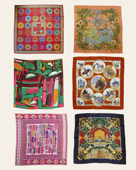 Vintage Hermès scarves. Great for gifting, framing, and wearing. 

#LTKhome #LTKsalealert #LTKstyletip