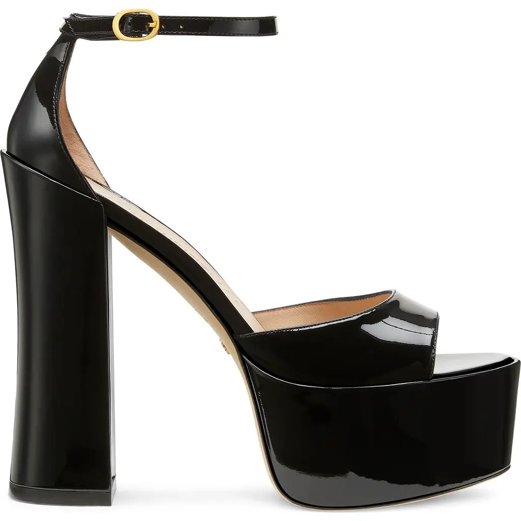 Stuart Weitzman Platform Sandal in Black at Nordstrom Rack, Size 11.5 | Nordstrom Rack