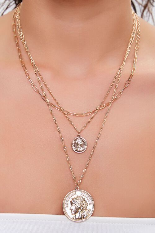 Coin Pendant Layered Chain Necklace | Forever 21 (US)
