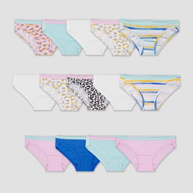Fruit of the Loom Girls' 14pk Bikini - Colors Vary | Target