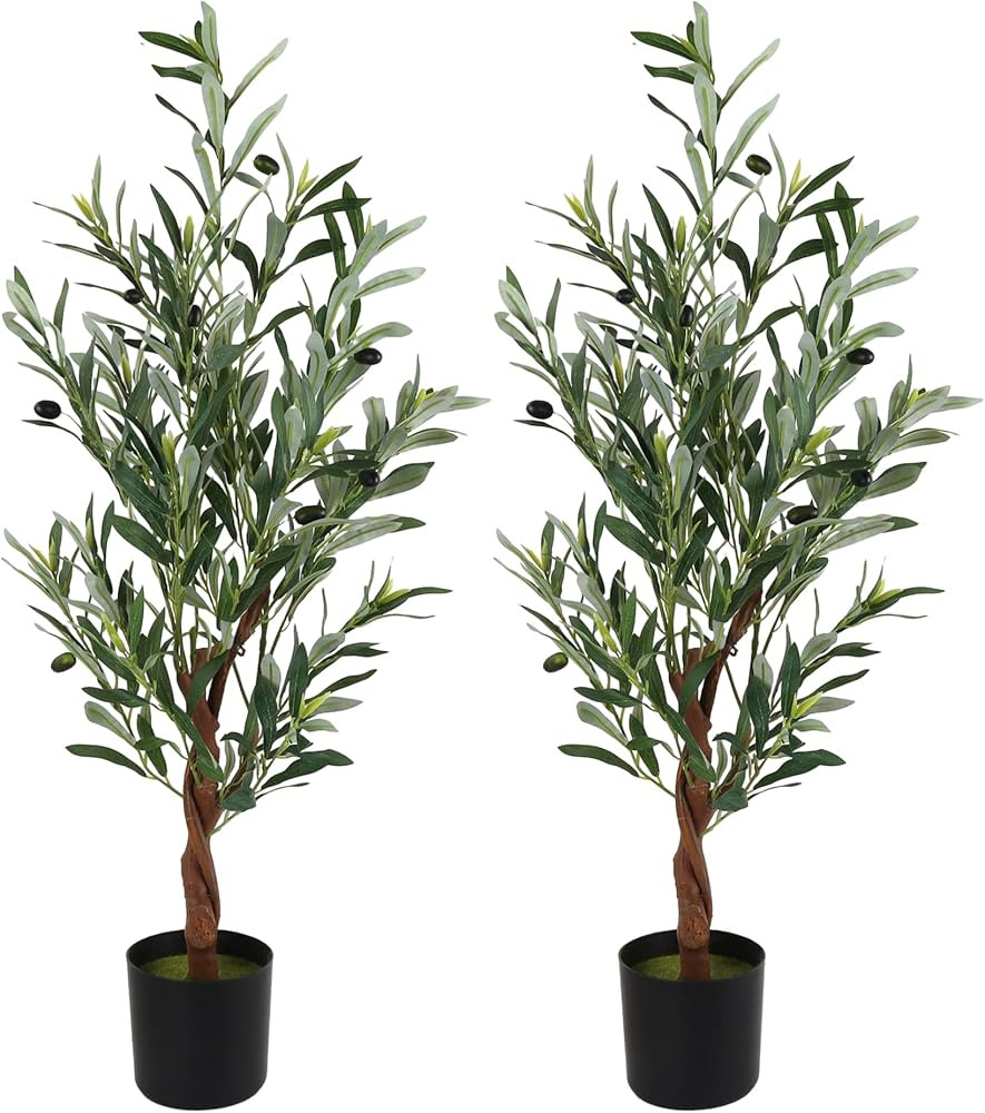 Olive Tree Artificial,Faux Olive Tree 3FT Tall, Olive Trees Artificial Indoor with Lifelike Leave... | Amazon (US)