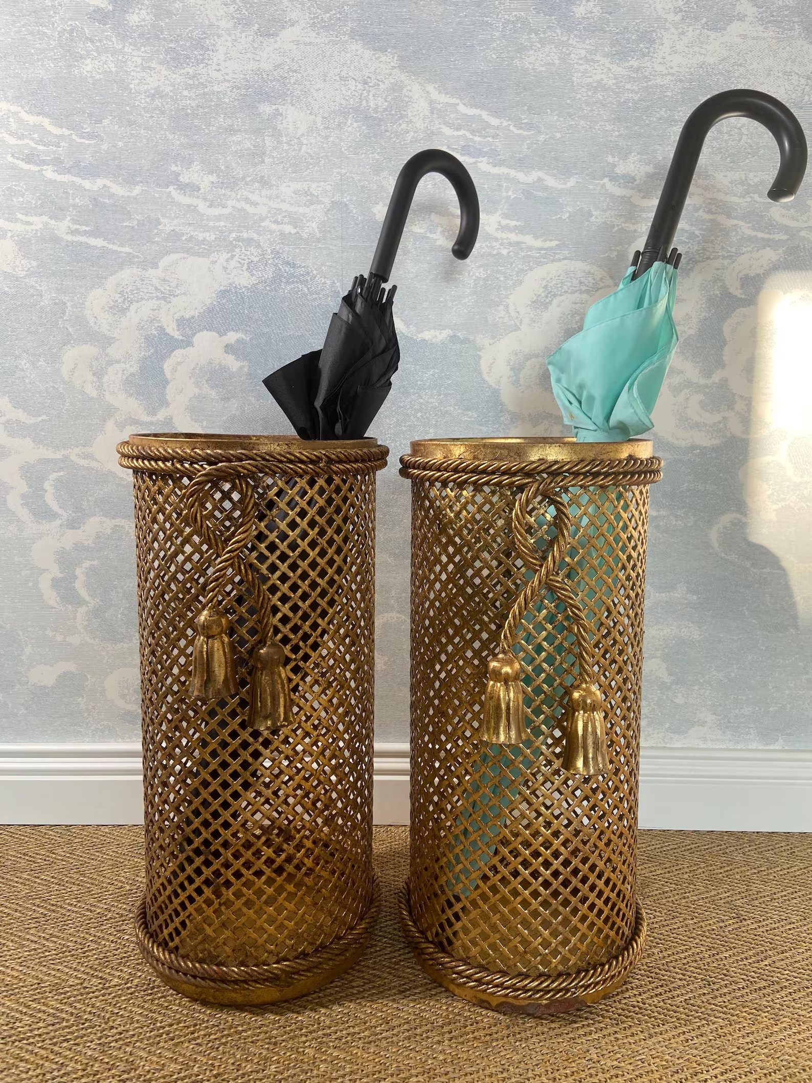 Pair of Italian Hollywood Regency Umbrella Stands by Li Puma Firenze 50s - Etsy | Etsy (US)