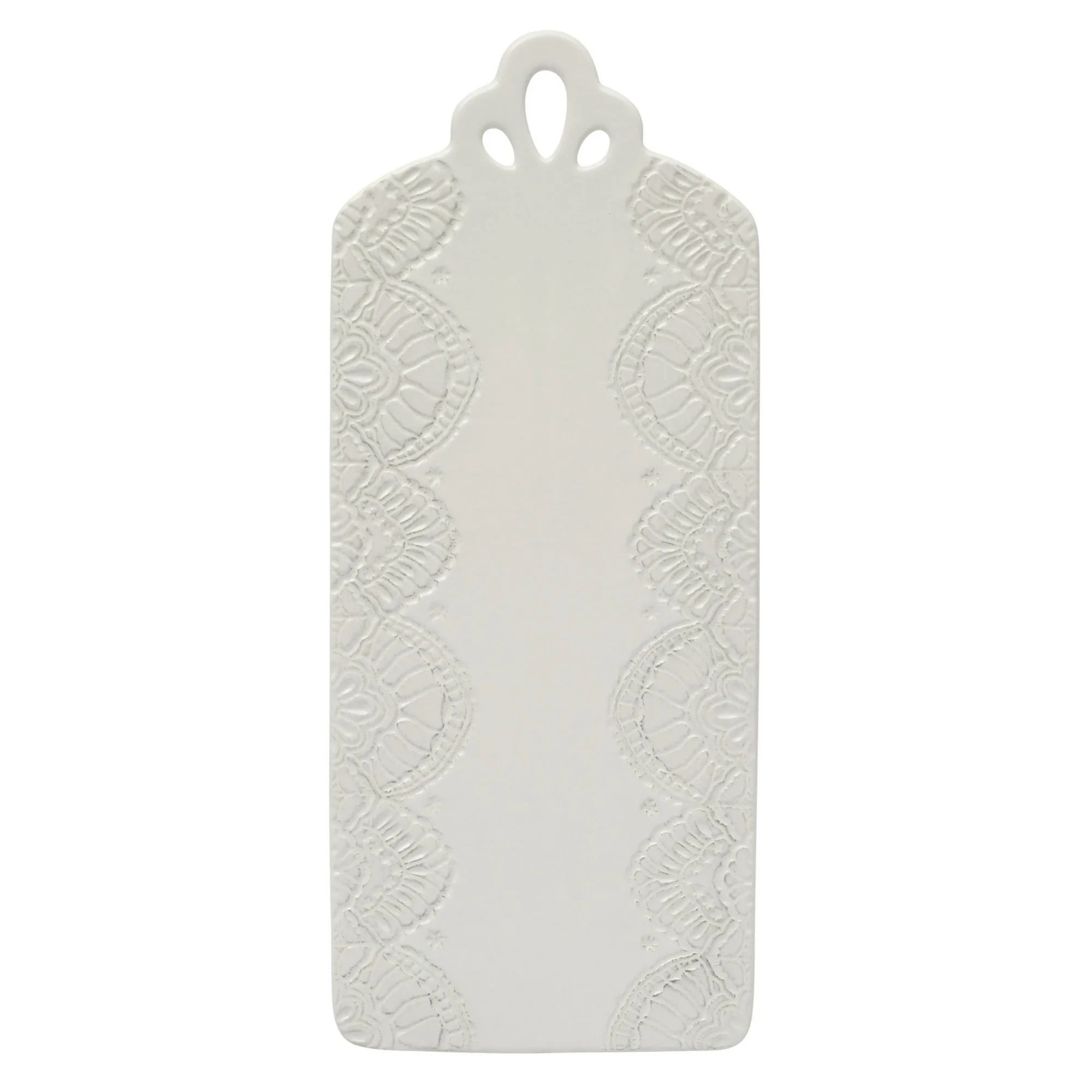 The Pioneer Woman Vintage Lace Stoneware Serving Board, Linen | Walmart (US)