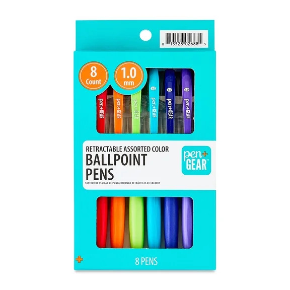 Paper Mate Profile Ballpoint Pen, Retractable, Bold 1.4 mm, Assorted Ink and Barrel Colors, 8/Pac... | Walmart (US)