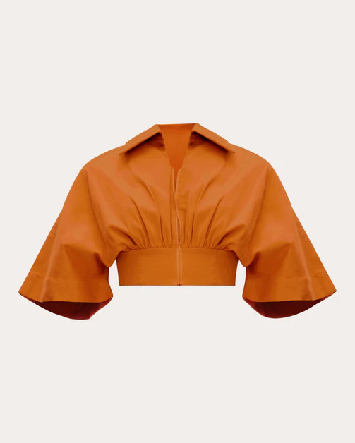 Alu Cropped Stretch-Cotton Corset Top | Olivela