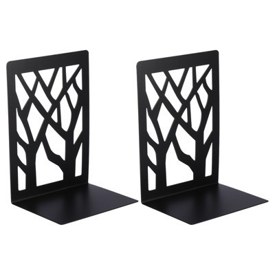 Unique Bargains Children Office Library Metal Non-Slip Decorative Tree Bookend for Shelves 1 Pair | Target