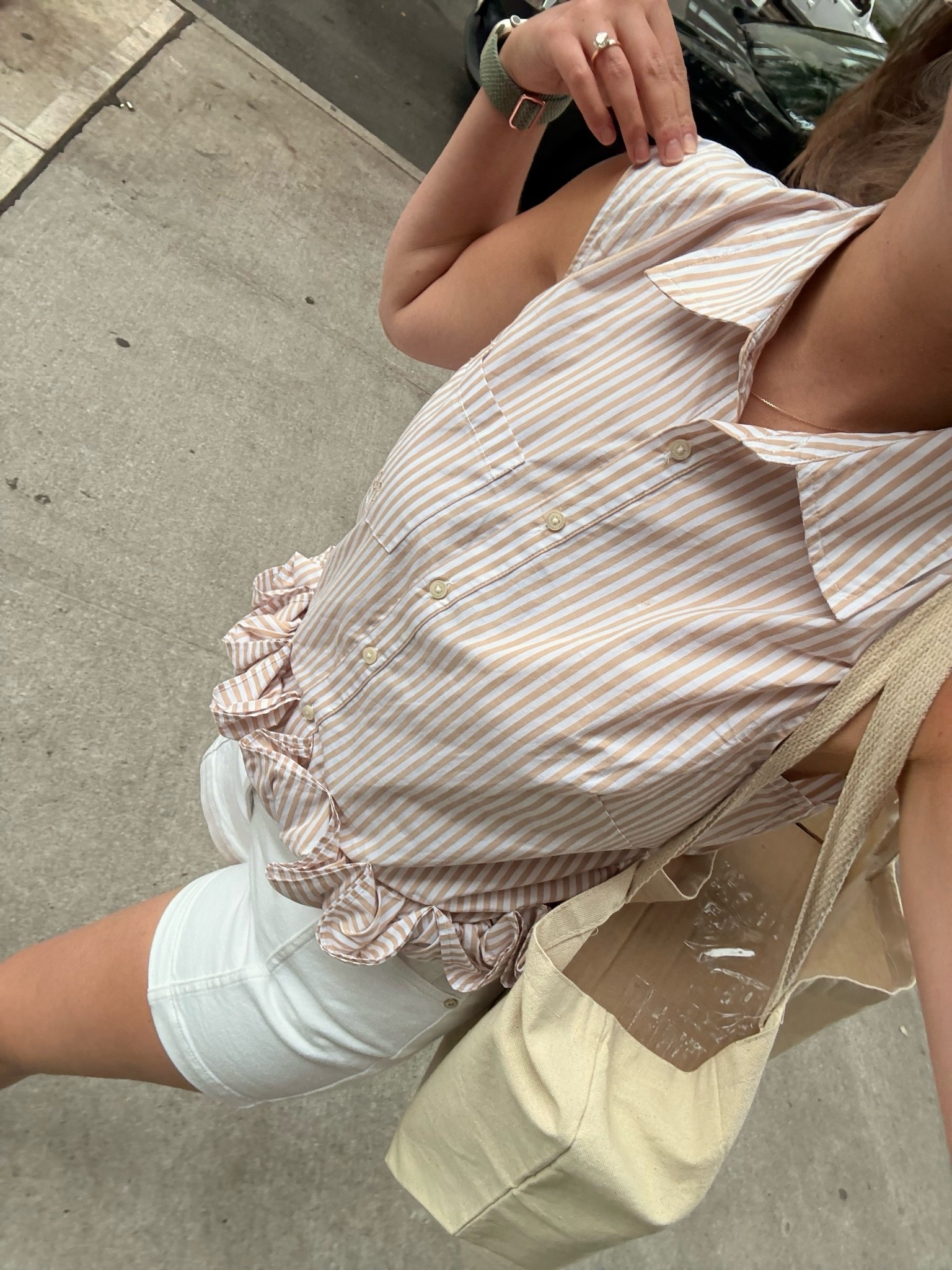 Wore this top with jeans to work and then changed into shorts to run an errand! Love how easy you can dress it up or down 🫶 

Top is on sale at Anthropologie too!

Work Outfit | OOTD | Style Over 30 | NYC Outfits | Millenial Style | Summer Outfit ideas

#LTKootd #LTKSaleAlert #LTKWorkwear