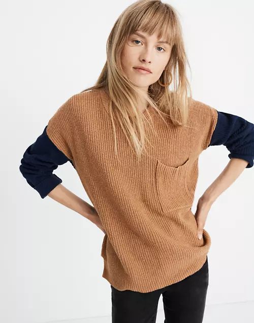 Thompson Pocket Pullover Sweater in Colorblock | Madewell