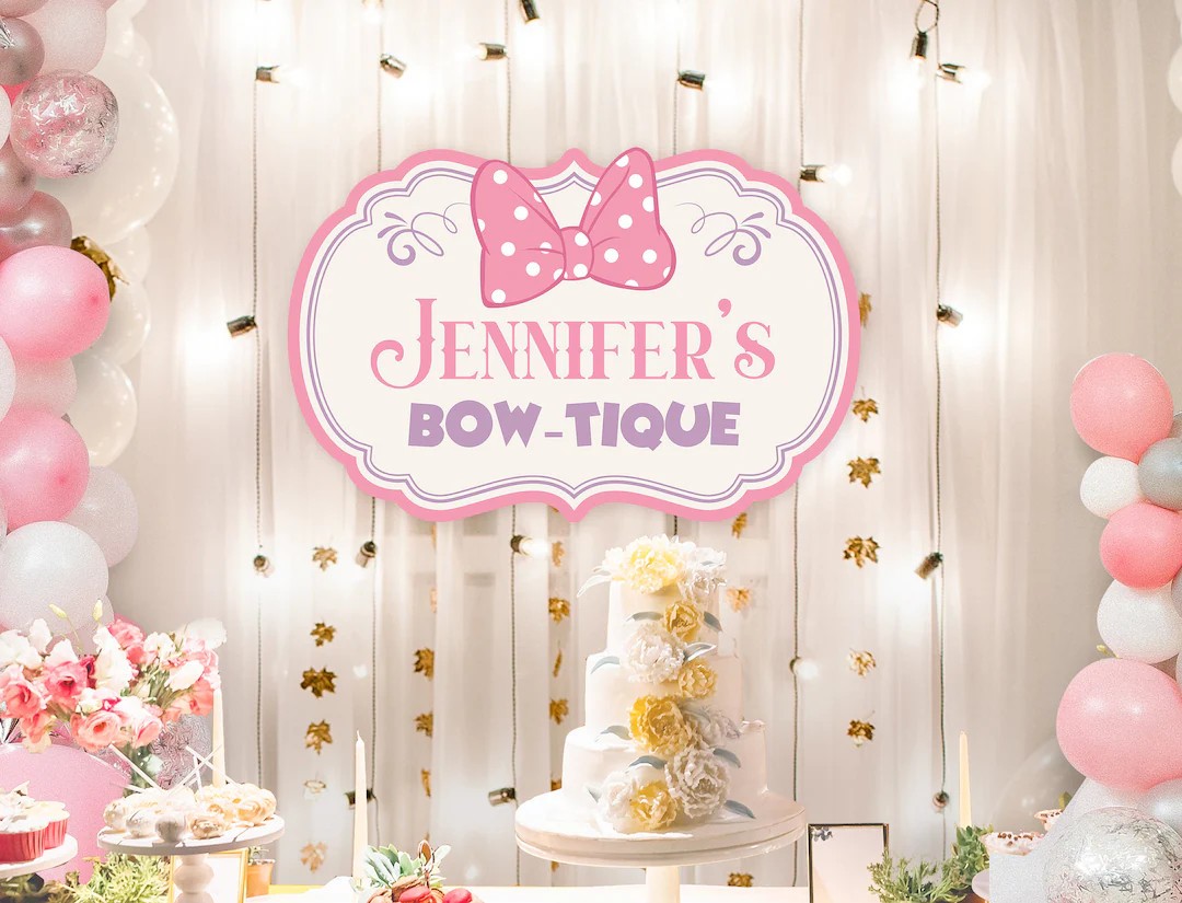Editable Minnie Bowtique Sign, Minnie Party, Digital Files - Etsy | Etsy (Global)