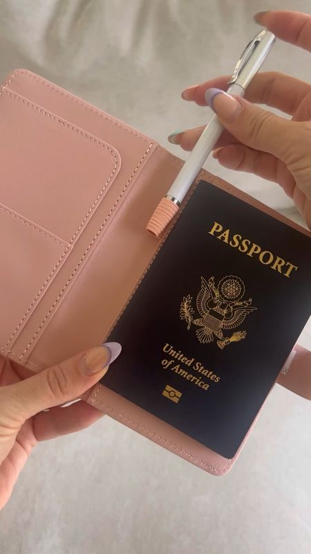 
Melsbrinna Premium Leather Passport Holder Covers Case, Waterproof Rfid Blocking Travel Wallet Passport Holder with Pen Holder, Cute Passport Book 

#LTKtravel