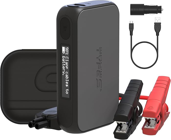 Type S Dynamic D10 1000A Portable Battery Car Jump Starter with Power Bank, 12V 6L Gas 3L Diesel,... | Amazon (US)