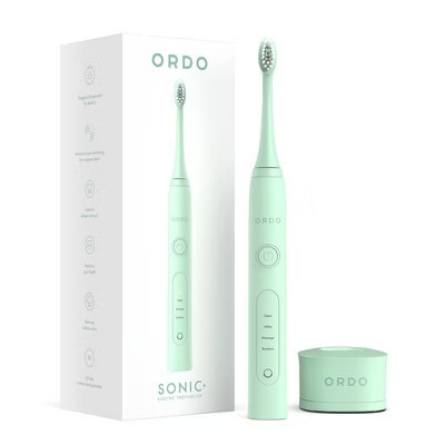 ORDO Sonic+ Electric Toothbrush - Mint Green: Medium Nylon Bristles, Battery Powered, Includes Brush Head, Travel Cap | Target