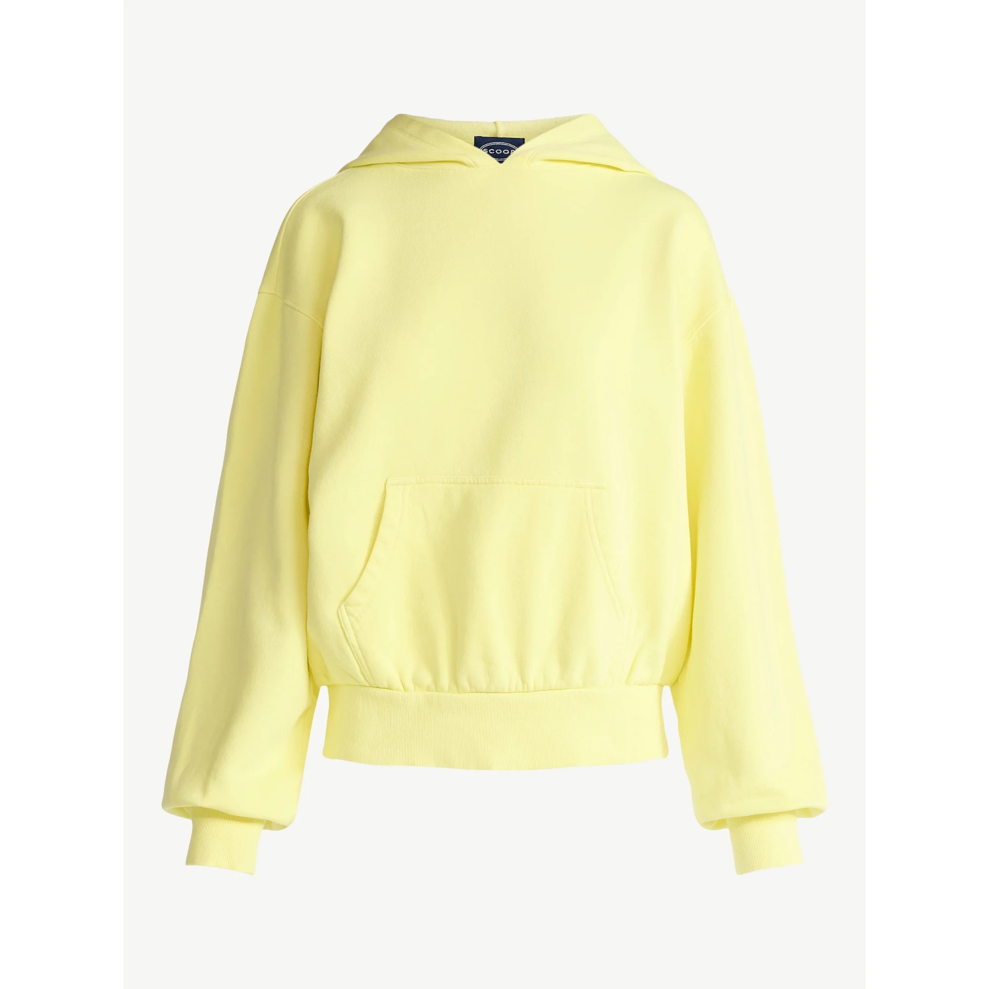 Scoop Women’s Mineral Washed Oversized Cropped Hoodie, Sizes XS-XXL | Walmart (US)
