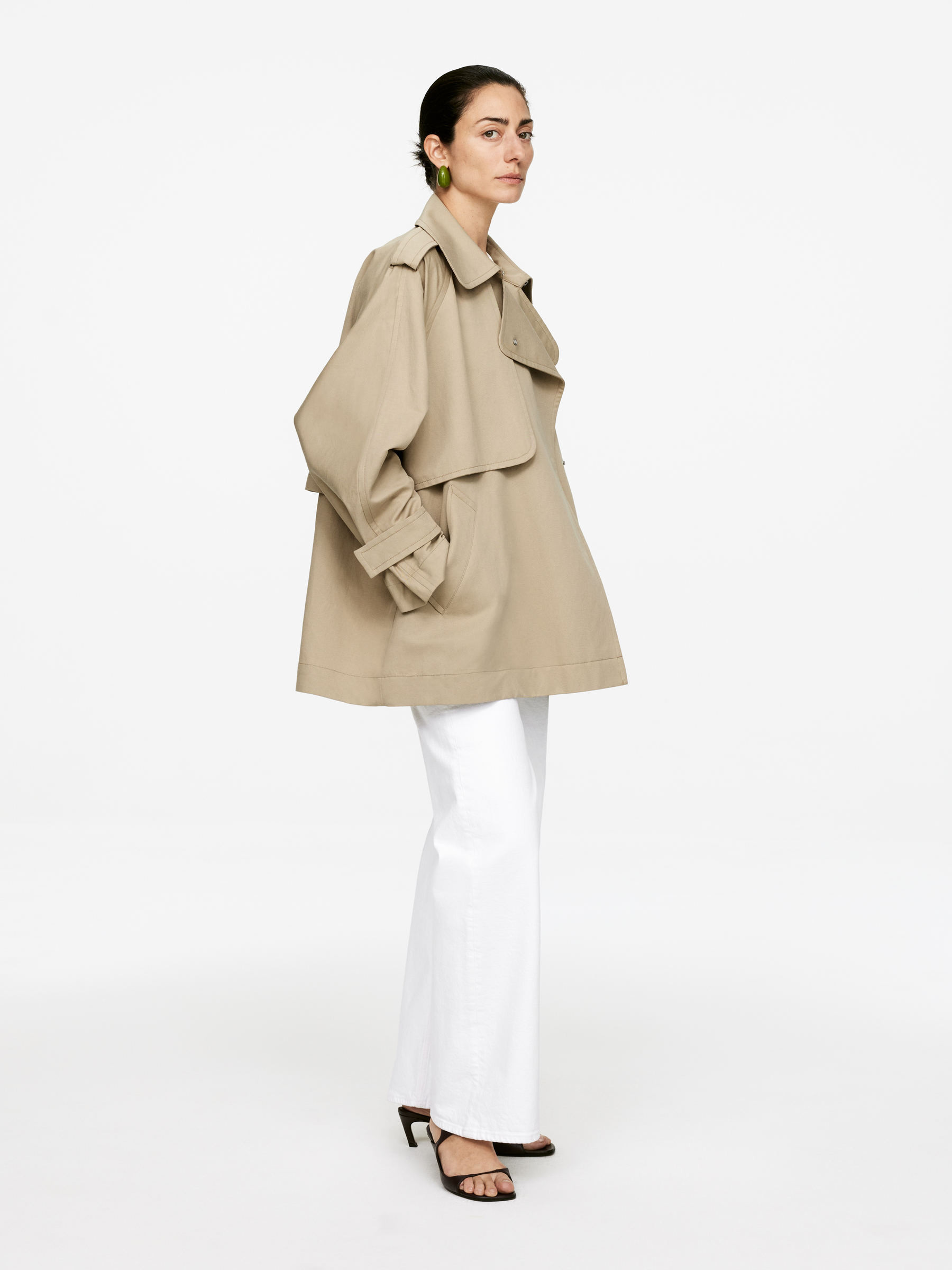 Short Trench Coat – Beige – Women – ARKET GB | Arket UK