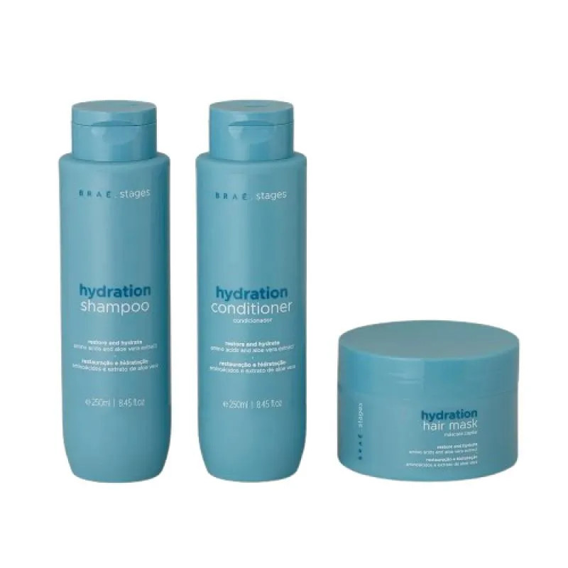 Kit De Hidratação Braé Stages Hydration Shamp + Cond + Masc | DrogaRaia (BR)