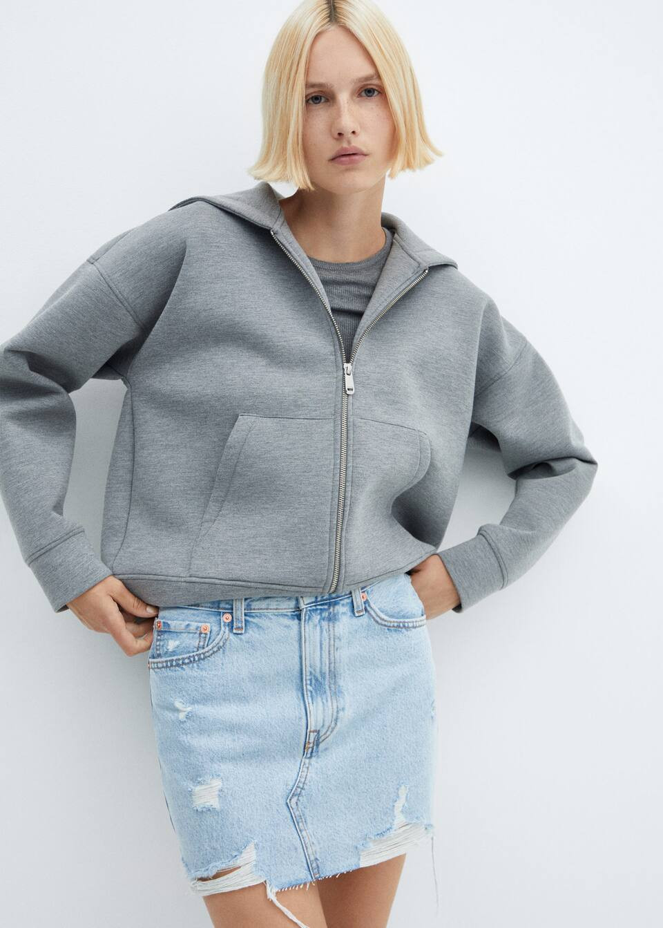 Denim mini-skirt | MANGO (US)