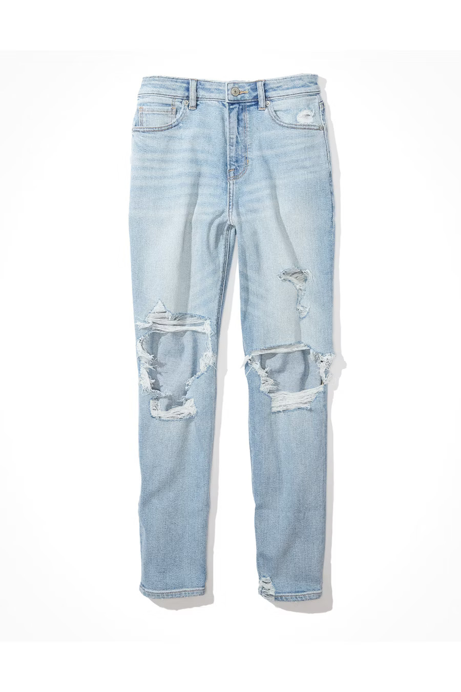 AE Stretch Ripped Mom Jean | American Eagle Outfitters (US & CA)