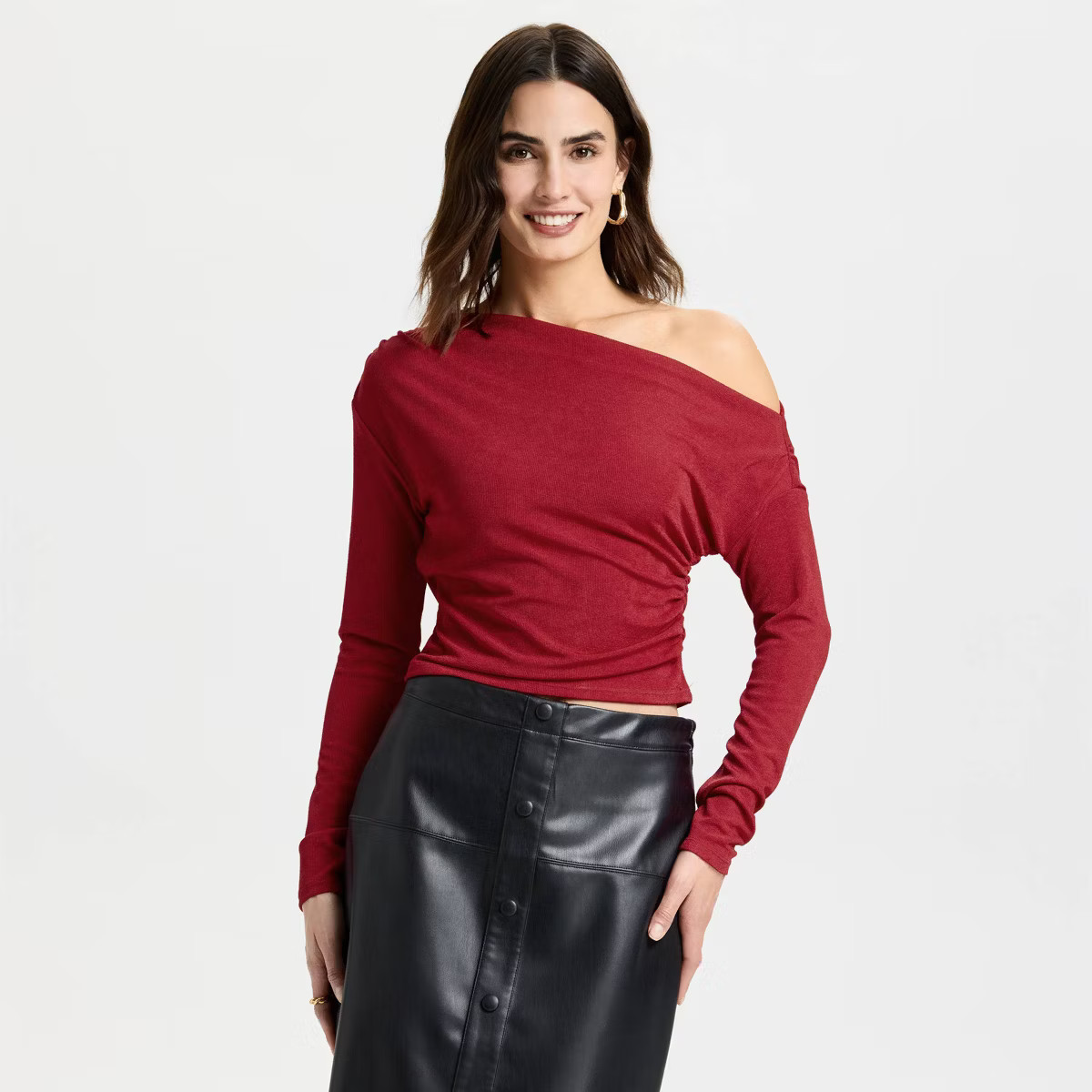 Women's Long Sleeve Asymmetrical Top - A New Day™ | Target