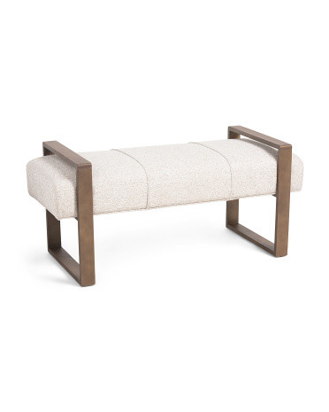 45x19.5x17.5  Wooden Frame Mini Cooper Bench | TJ Maxx