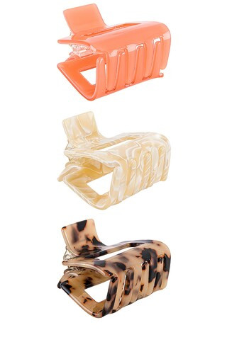 petit moments Roxanne Hair Clip Set in Smooth Tortoise, Marble & Peach from Revolve.com | Revolve Clothing (Global)