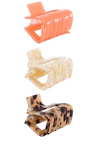 petit moments Roxanne Hair Clip Set in Smooth Tortoise, Marble & Peach from Revolve.com | Revolve Clothing (Global)