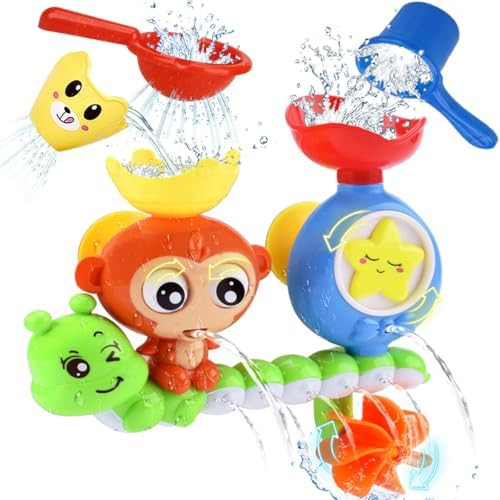 Bath Toys for Kids Ages 1-3 Toddler Bath Toys for Babies 1 2 3 Year Old Boys Girls Water Bathing ... | Amazon (US)