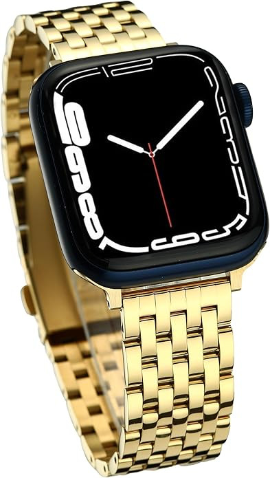 Seven-link Watch Band for Apple Watch Series 11, 10, 9, 8, 7, 6, 5, 4, 3, 2, 1 and SE 3/2/1 for W... | Amazon (US)