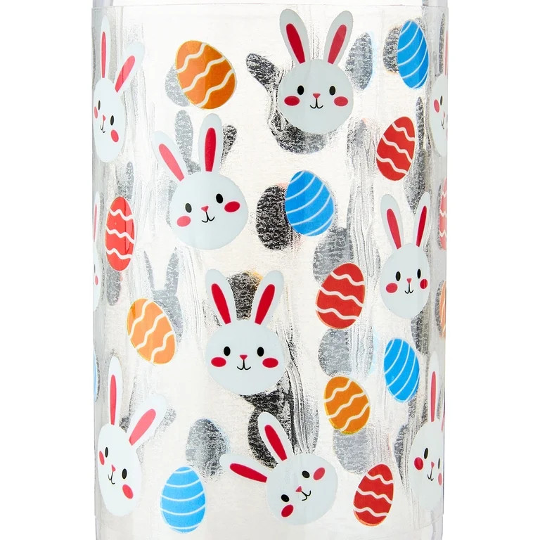Bunnies and Eggs Plastic Cup with Straw and Lid, Multicolor, Easter by Way To Celebrate | Walmart (US)