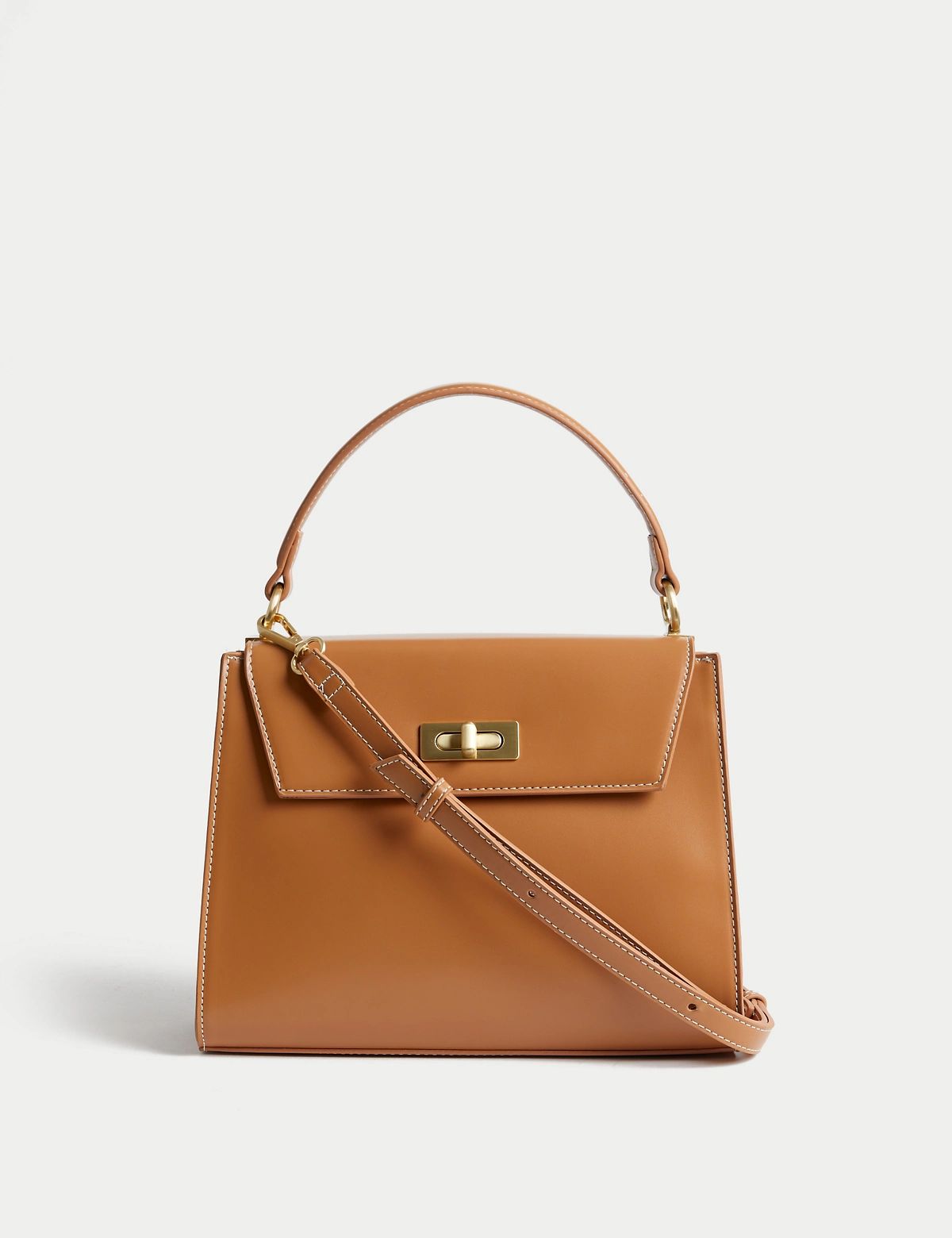 Faux Leather Top Handle Tote Bag | Marks and Spencer US