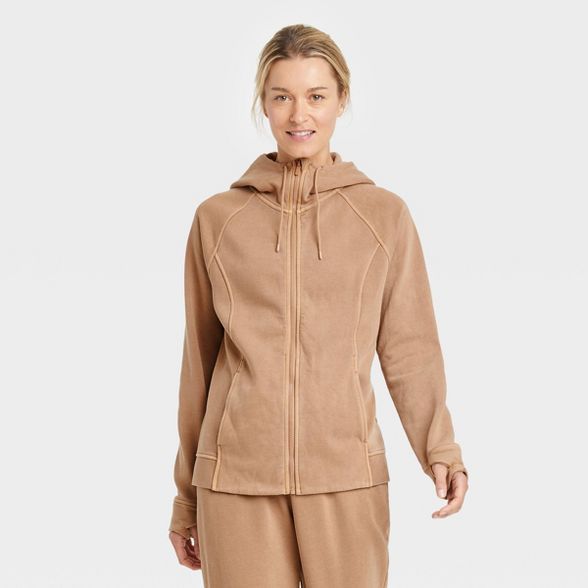 Women's Fleece Full Zip Hooded Sweatshirt - All in Motion™ | Target