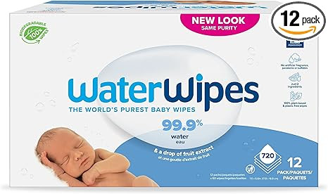 WaterWipes Plastic-Free Original Baby Wipes, 99.9% Water Based Wipes, Unscented & Hypoallergenic ... | Amazon (US)