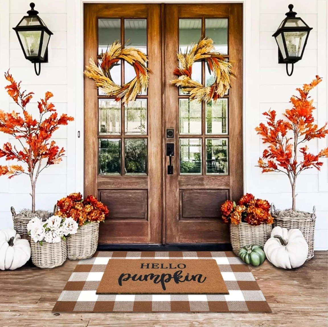 🍂 Fall porch season is officially here! This buffalo check outdoor rug is the easiest way to make your entryway feel cozy and welcoming without spending a fortune. I’ve linked this rug plus all my favorite affordable fall porch decor—from pumpkins and wreaths to faux stems and doormats—to help you create the perfect autumn look. 🤎🎃

#LTKHome #LTKSeasonal #FallDecor #FallPorch #PumpkinSeason #BuffaloCheck #FrontPorchDecor #CozyHome #AffordableDecor #HomeInspo #AutumnDecor #LTKFinds