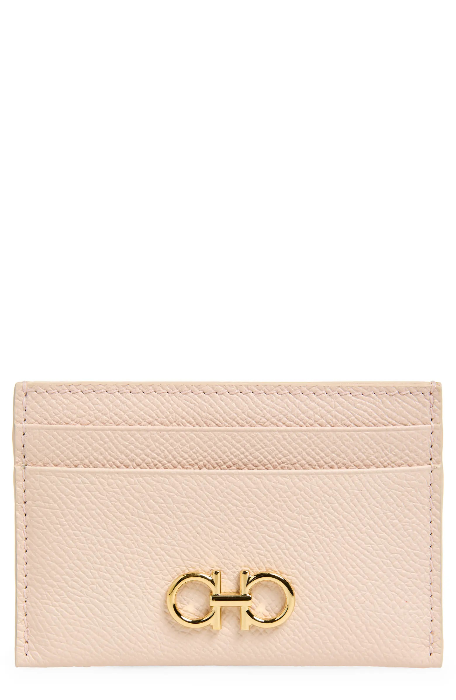 Gancini Leather Card Case | Nordstrom
