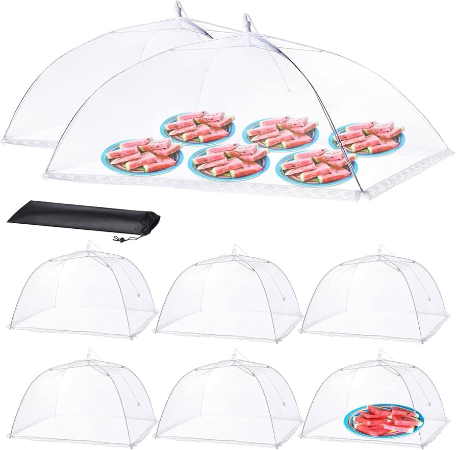 Food Covers for Outside - 2 Extra Large (40 x 25 in) & 6 Large (17 x 17 in) Food Tents/Food Cover... | Amazon (US)