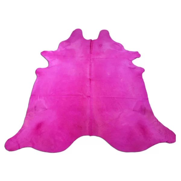 Duncanville Dyed Hand Made Cowhide Pink Area Rug | Wayfair North America