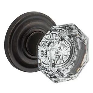 Crystal Privacy Door Knob with Traditional Round Rosette | Wayfair North America