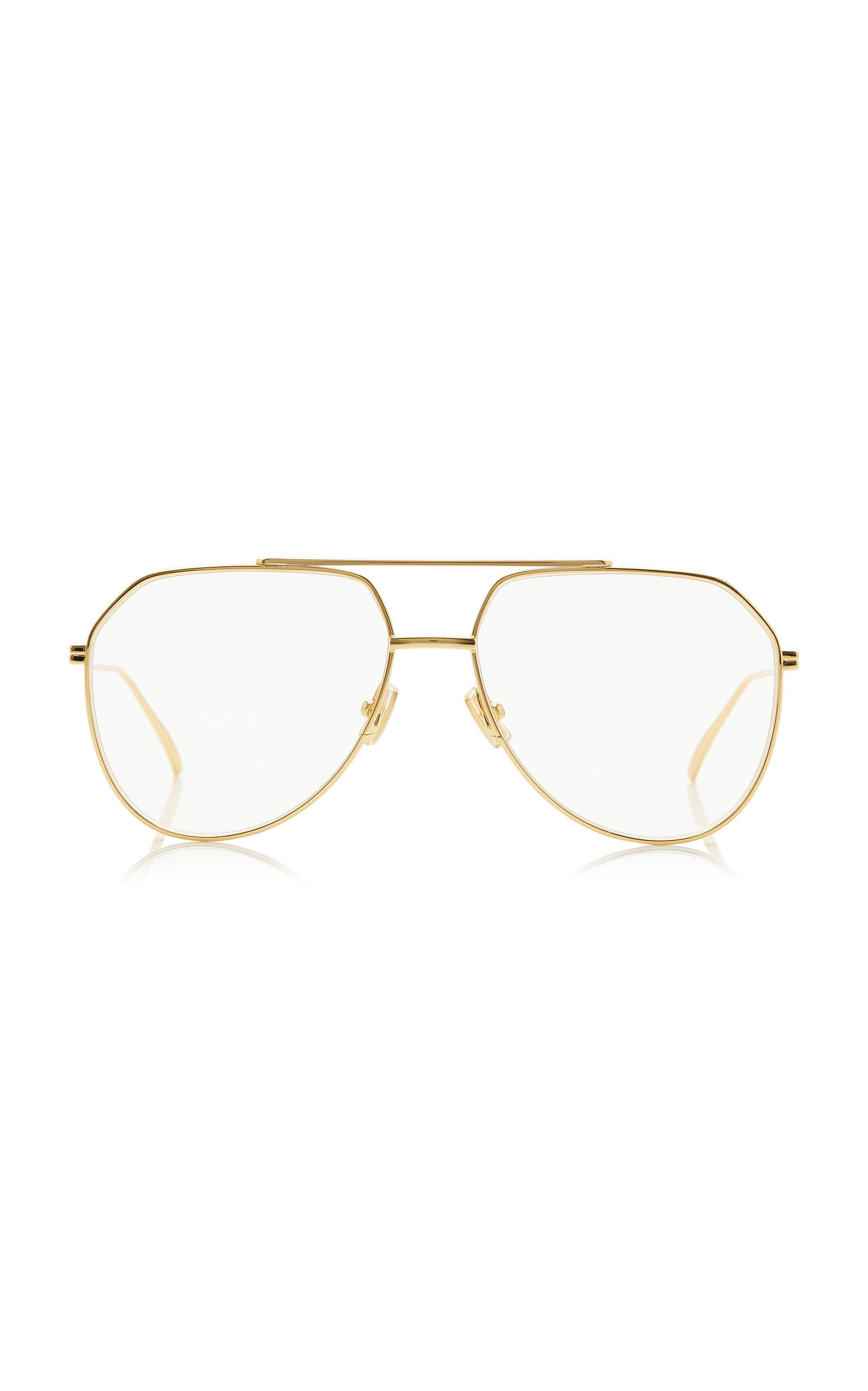 Bottega Veneta Aviator-Frame Metal Glasses - Moda Operandi | Moda Operandi (Global)