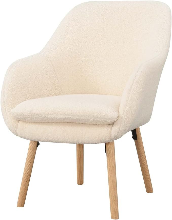 Convenience Concepts Take a Seat Charlotte Accent Chair, 25.25 x 26.75 x 33.5, Sherpa Creme | Amazon (US)